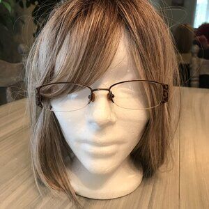 Guess 1651 Ladies Brown Glasses Semi-Rimless Frames